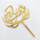 Golden Acrylic Happy Birthday Cake Topper Spanish language Birthday Party Cake Toppers For Kids holiday gifts Dessert Decoration