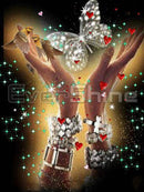Evershine Diamond Embroidery Butterfly Cross Stitch Full Square Round Diamond Painting Hand Rhinestones Pictures Handicrafts