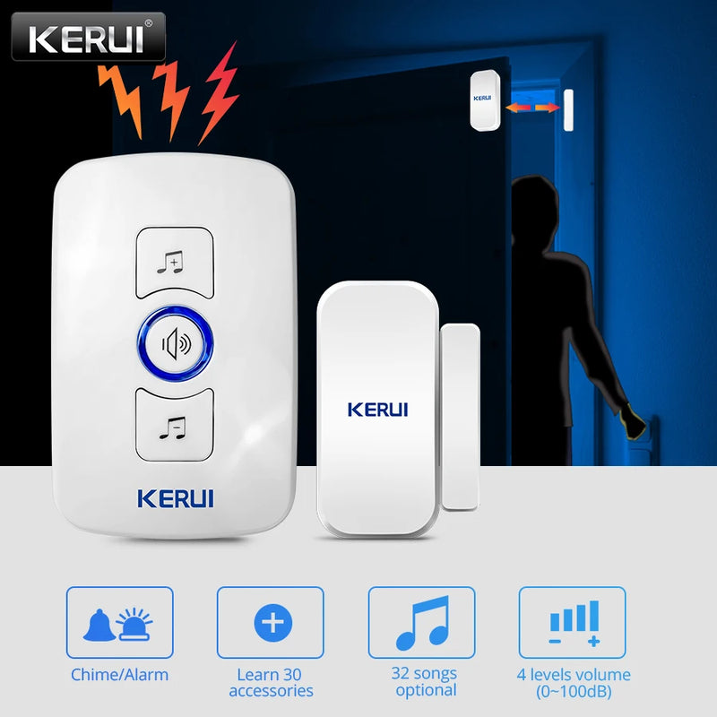 KERUI M525 32 Songs Optional 500ft Door Chime Home Security Welcome Wireless Doorbell Smart  Doorbell Alarm LED light