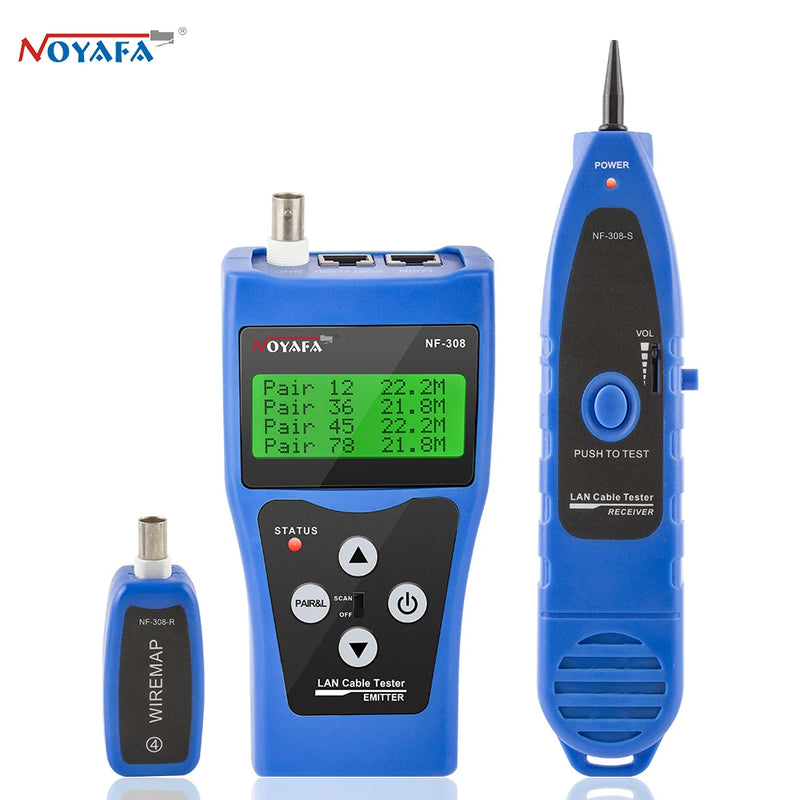 NOYAFA NF-308 Network Cable Tester LAN Measure Length Cables Continuit