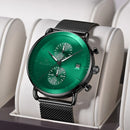 Mens Watches Top Brand Luxury Fashion Automatic Chronograph Watch for Man Water Ghost Green Sports Wrist Watch Date Reloj Hombre