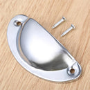 DRELD 1Pcs 65mm Antique Brass Shell Pull Retro Metal Cabinet Furniture Handles Kitchen Cabinet Drawer Furniture Knobs Hardware