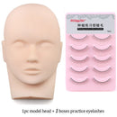Mannequin Head for Eyelash Extension With Practice False Eyelashes Silicone Mannequin Head  Lash Extension Supplies Kits