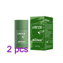 Green Tea Cleansing Solid Mask Purifying Clay Stick Mask Oil Control Skin Care Anti-Acne Eggplant Remove Blackhead Mud Mask