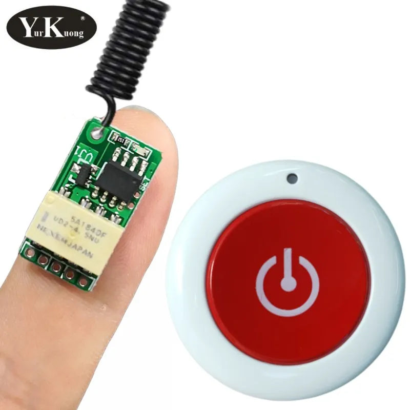 Trigger button Power Saving Mini Relay Contact RF Wireless Switches3.7v4.2v5v6v7.4v9v12v 433 Smart Home Small Tiny Remote Switch