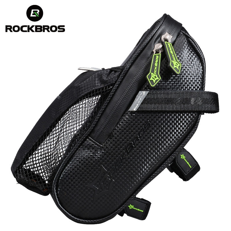 ROCKBROS Water Bottle Rainproof Bike Bicycle Rear Bag With Pocket Bicycle Tail Seat Saddle Bag Reflective Pouch Bike Accessories