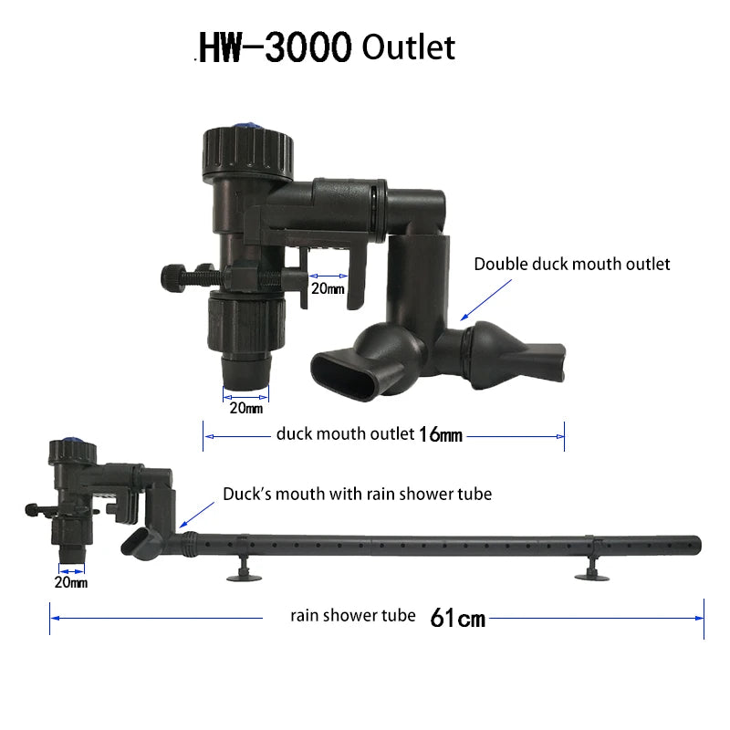 SUNSUN Aquarium Water inlet and outlet accessories HW3000 HW602B HW603B HW302 HW303 HW403 HW703 HW304 HW404 HW704