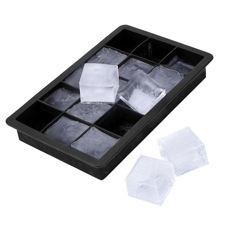 15 Cavity Silicone Ice Tray Ball Maker Form Frozen Mold Ice Cube Popsicle Maker Kitchen Moulds Black