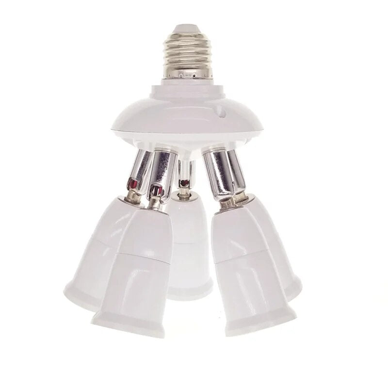 E27 Splitter 3/4/5 Heads Lamp Base Adjustable LED Light Bulb Holder Adapter Converter Socket High Quality Lamp holder