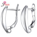 Hollow Design 925 Sterling Silver Ear Hooks Clasps Jewelry Findings Earrings For Women Geometric DIY Earwire Accessories