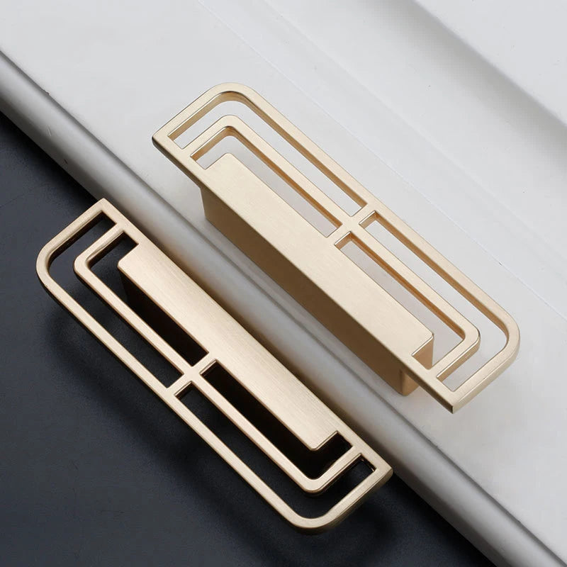 Zinc Alloy New Chinese Modern Style Bedroom Cabinet Furniture Door Handle Imitation Copper Antique Furniture Closet Door Knobs