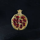 Vintage Frucht Frische Rot Granat Anhänger Halskette Tropfen Ohrringe für Frauen Harz Stein Granatapfel Ohrringe Party Schmuck Geschenke