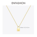 ENFASHION Cute Lock Choker Necklace Women Gold Color Stainless Steel Geometric Femme Pendant Necklaces Fashion Jewelry P193038