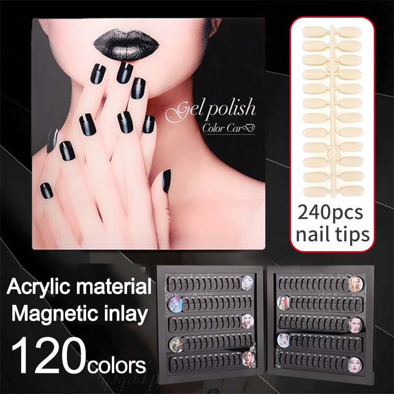 High-grade Acrylic Color Nail Polish Display Board Gel Color Showing Book Design Polish Colors Chart Painting Manicure Dedicated