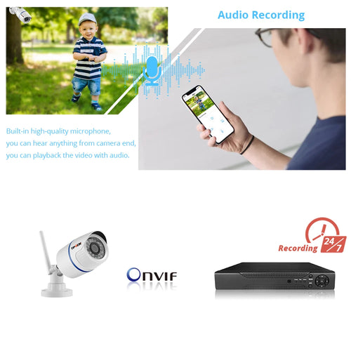 IP-Kamera WiFi 4MP Outdoor Home Security Videoüberwachung Video WLAN Kamera HD 1080P Drahtlose Wi-Fi Audio Aufnahme CamHi Cam