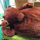 40cm -100cm Simulation DJUNGELSKOG Brauner Bär Riesen Plüsch Teddybär Spielzeug Stofftiere Weiches Kissen Mädchen Kinder Geburtstagsgeschenk