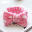 OMG Coral Fleece Hairband Soft Bow Headbands For Women Cute Hair Holder Hairbands Hair Bands Wash Face Nignt Hair Accessories