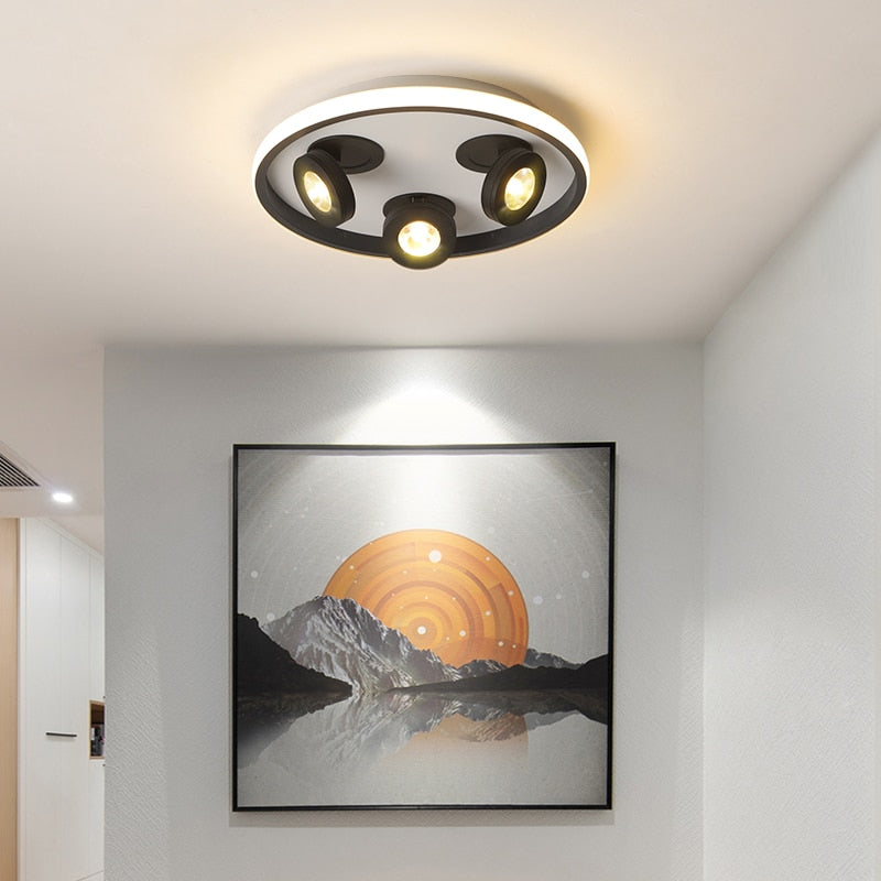 Modern LED Ceiling Lights For Indoor Home Entrance Offline Store White Black Celling Lighting Lamp Lamparas Plafondlamp