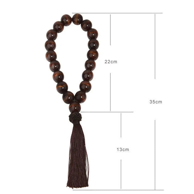 Wood Buddha Beads Car Rearview Mirror Hanging Pendant Interior Decoration Ornament Car Accessories