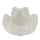 BUTTERMERE Stroh Sommerhut Damen Sonnenhut Handgestrickt Western Cowboy Cowgirl Hut Hohl Khaki Damen Herren Unisex Sonnenhut
