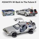 WELLY 1:24 the film Back to the Future Car Alloy Car Model Simulation Car Decoration Collection Gift Toy Die Casting Model