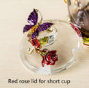 Handgemachte Emaille Kaffeetasse Kristallbecher Milch Zitrone Blumentee Tasse Hochwertiges Glas Trinkgeschirr Geschenk Paar Tasse Für Liebhaber Hochzeit