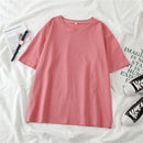 GCAROL Summer T-shirt Women Candy Oversize Boyfriend Style Tops Perfect Basic Tees Render Unlined Upper Garment Pullover 2XL