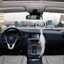 Mini Dream Catcher Car Pure White Feather Wind Chimes Wall Hanging Decor Romantic Home Ornament