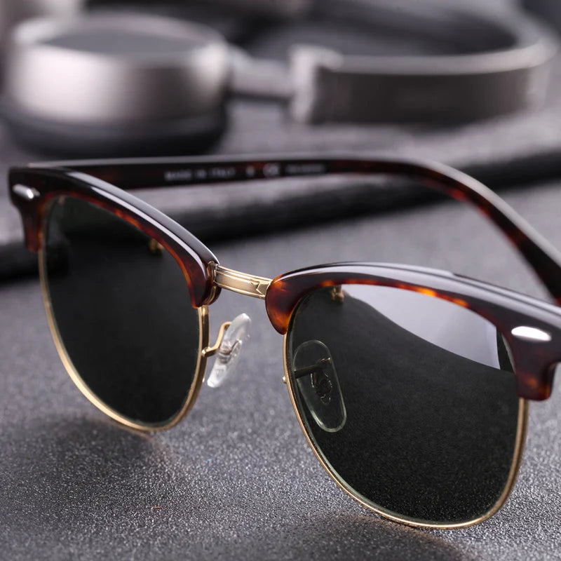 Glass lens Classic retro sunglasses men women Luxury Brand Design Goggles Elegant Sun glasses Shades gafas oculos De Sol 3016