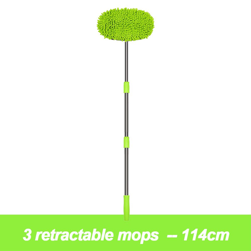 Car Washing Mop Adjustable Handle Cleaning Mop For Car Cleaning Soft Chenille Broom Window Wash Mops Car Dust Remover Wax Brush