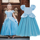 Disney Long Princess Dresses Girls Cosplay Performance Costume Christmas Cinderella Belle Snow White Rapunzel Dress Ball Gown