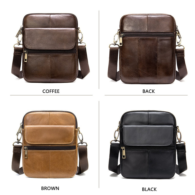 WESTAL Men&#39;s Leather Shoulder Bag Small Men&#39;s Genuine Leather Bag Man Mini Designer Bags Messenger Crossbody Bags Handbags 7350