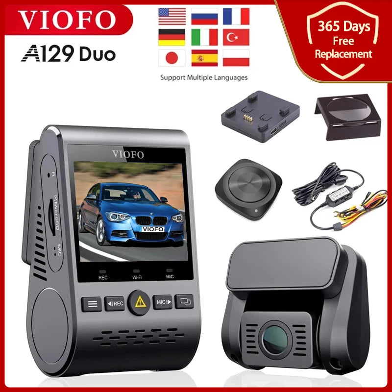 VIOFO Dual Channel 5GHz Wi-Fi Remote control Full HD 1080P Vehicle Car DVR Rear Dash Camera DashCam IMX291 Starvis Sensor A129
