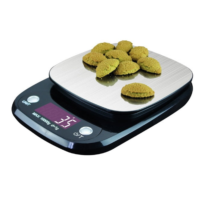 10kg /1g LCD Backlight Digital Kitchen Scale Stainless Steel Electronic Scales Cooking Food Balance Measuring Weight