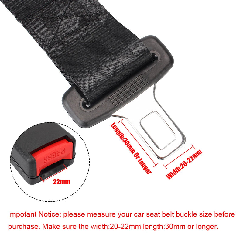 Car Seat Safety Belt Clip Extension Set Auto Fasteners Plug Buckle Extender for 20-22MM Tongue Automotive Accessories Universal