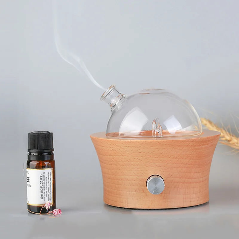 20ML Wooden Glass Aromatherapy Pure Essential Oils Diffuser Waterless Aroma Diffuser Air Nebulizer Household Humidifier For Home