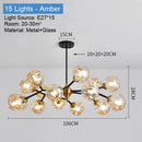 Modern Glass Ball Chandeliers for Dining Room Kitchen Living Room  Bedroom Hanging Ceiling Chandelier Indoor Lighting Fixtures