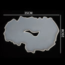 Große Tablett Silikonform Polygon Kristall Epoxidharz Gussformen DIY Handwerk Ton Form Werkzeug Tischdekoration Zubehör