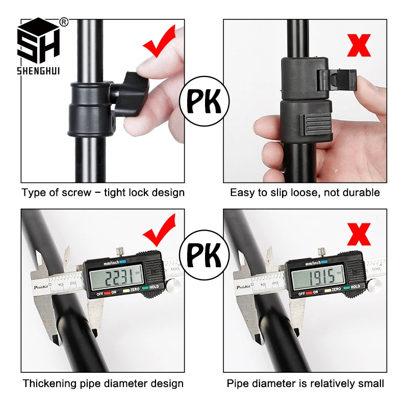 SH T-shaped Stand Tripod Background Backdrop Photography Adjustable Support System Photo Studio  for Non-Woven Muslin Backdrops