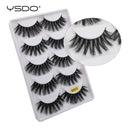 YSDO 5 pairs eyelashes mink strip lashes dramatic eyelashes natural 3d mink eyelashes makeup false eyelashes cilios maquiagem