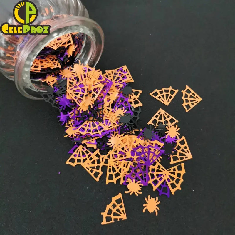 15g Cat Dog Confetti Spider Bat Sequin DIY Animal Theme Party Table Decoration Halloween Black White Purple Festival Supplies