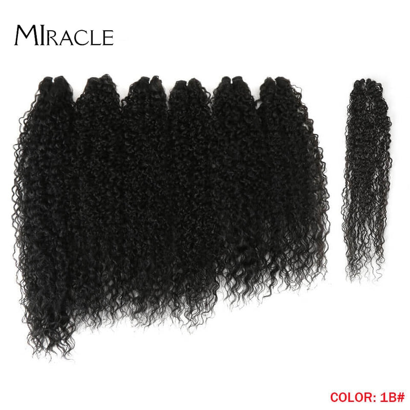 Afro Kinky Curly Hair Bundles 6pcs/Pack 22 24 26inch 1pcs Crochet Hair Ombre Blonde Synthetic Hair Curly Weave Bundles Miracle