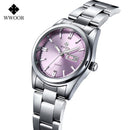 Montre Femme 2023 WWOOR Fashion Ladies Watches Waterproof Quartz Silver Clock Women Automatic Date Dress Wrist Watch Reloj Mujer