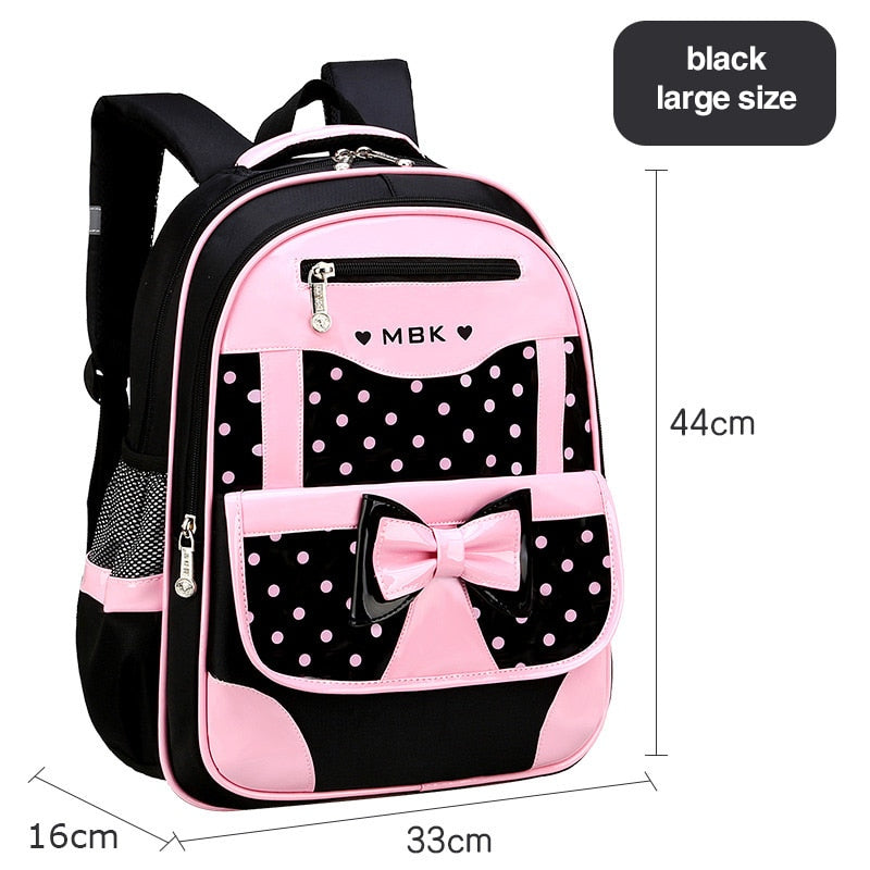 New Children School Bags Girls Dot Cute Bow Kids Backpack Set Primary School Backpacks Schoolbag Satchel Mochila Infantil