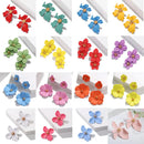 Mulite-color Big Flower Drop Dangle Earring for Women 2024 New Trendy Metal Floral Statement Pendientes Jewelry Female Gifts
