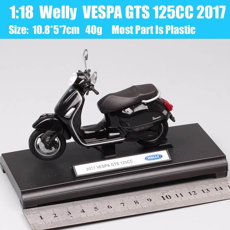 1:18 scale Piaggio Vespa Scooter 98 PK 125 GTR P150X 300 MP5 Primavera GTS motorcycle moto bike diecast vehicles toys model kids