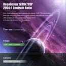 ThundeaL HD Mini Beamer TD90 Nativ 1280 x 720P LED WiFi Beamer Heimkino Cinema 3D Smart Phone Video Film Projektor