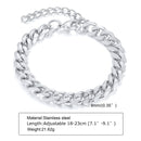 Vnox Basic Cuban-Kettenarmbänder für Herren und Damen, klassisches Edelstahl-Gliederarmband 5/9 mm breit, lässiger Hipster-Schmuck