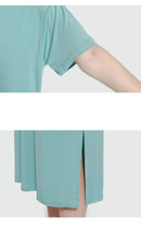 Plus size Fashion Summer Night Dress Women Nightgowns Sleepwear Women's Sleepshirts Modal Cotton Candy Color Ladies Nightwear