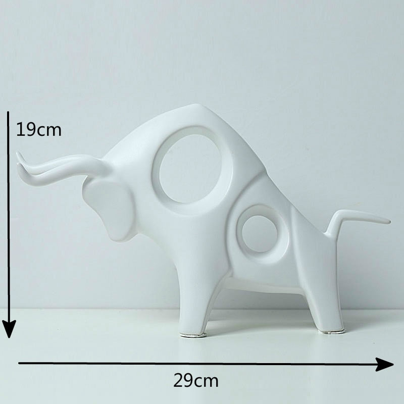 Nordic art splashing color Cow Ornament Luxury Creative Living Room TV Cabinet Desktop Decoration for Home Cow sculpture Gift